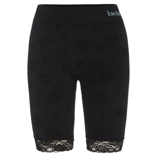 Original bams – Onyx Black - Longer Leg Anti Chafing Shorts with Lace